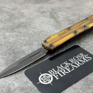 Microtech UTX-85 D/E Signature Series Ultem Top and Button CPM Magnacut DLC Standard DLC Hardware 232-1 DLCTULS