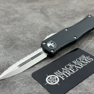 Microtech Hera D/E Stonewash Full Serrated 702-12