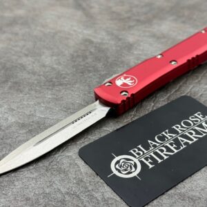 Microtech Ultratech D/E Red Stonewash Standard 122-10 RD