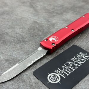 Microtech Ultratech S/E Red Apocalyptic Partial Serrated 121-11 APRD