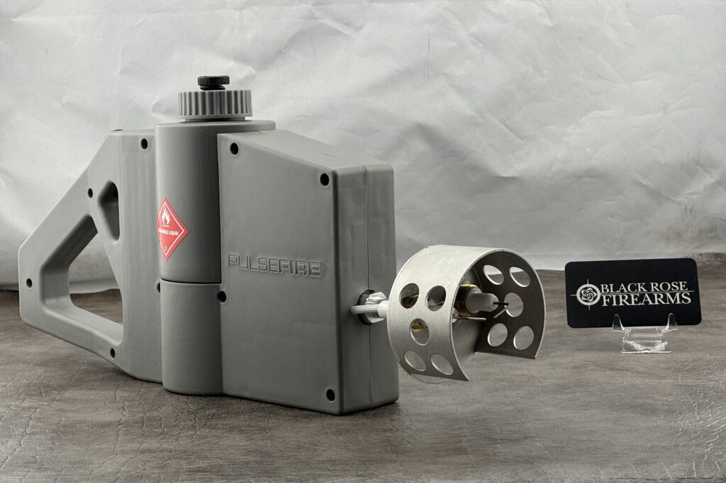 Exothermic Pulsefire Compact Ignited Fuel Stream Torch Gray