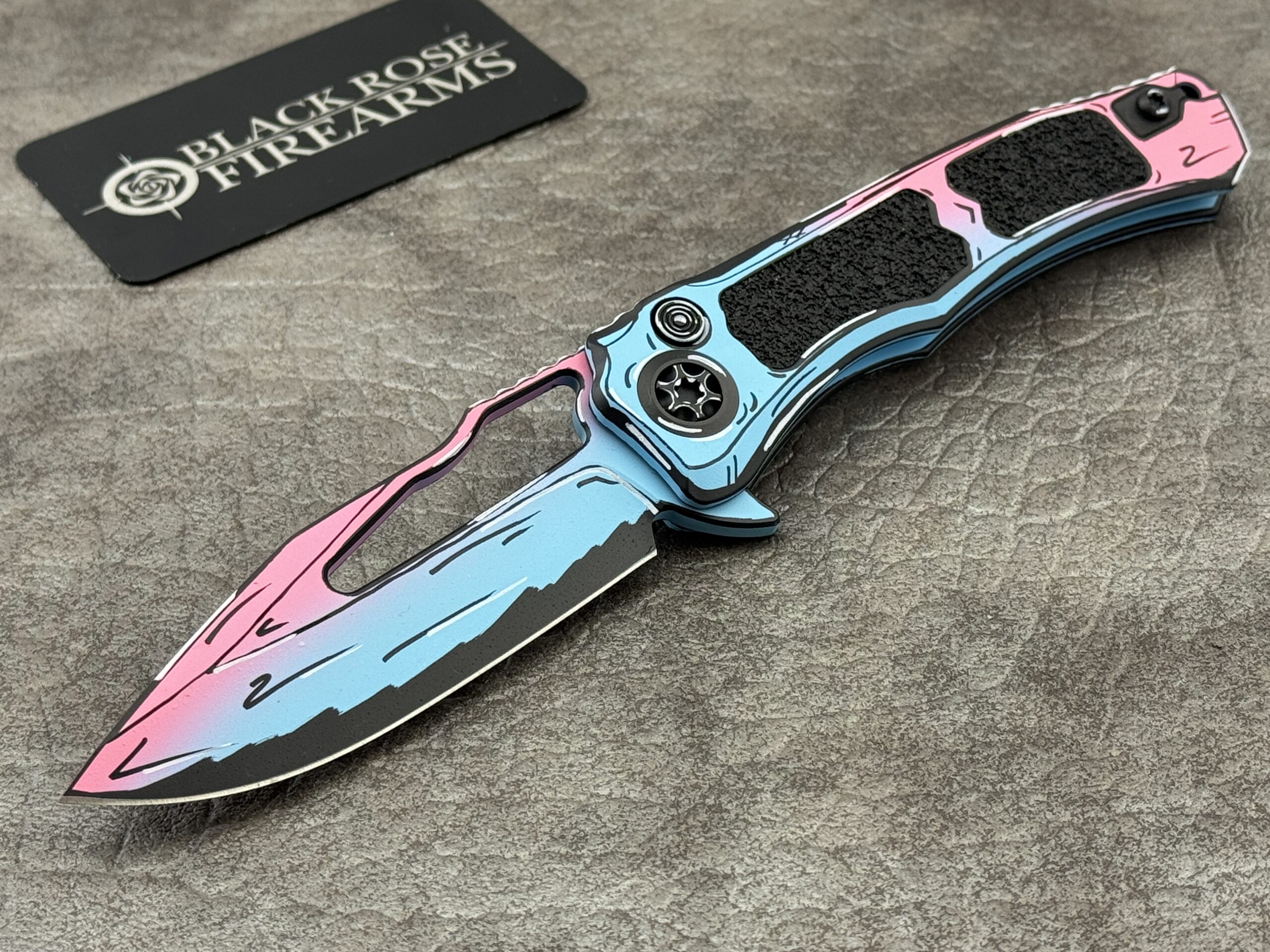 Heretic Knives Wraith V.4 Manual Clip Point Cotton Candy Cel
